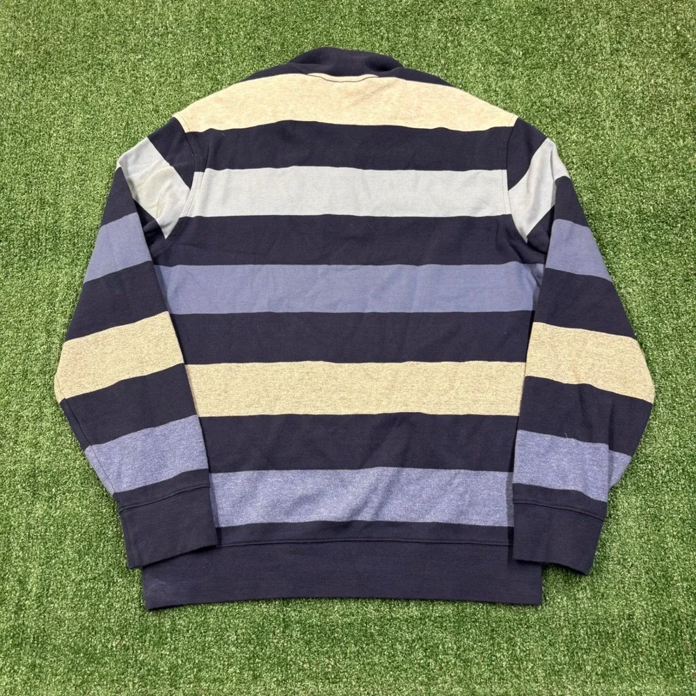 Y2K Cremieux Quarter Zip Striped Sweatshirt